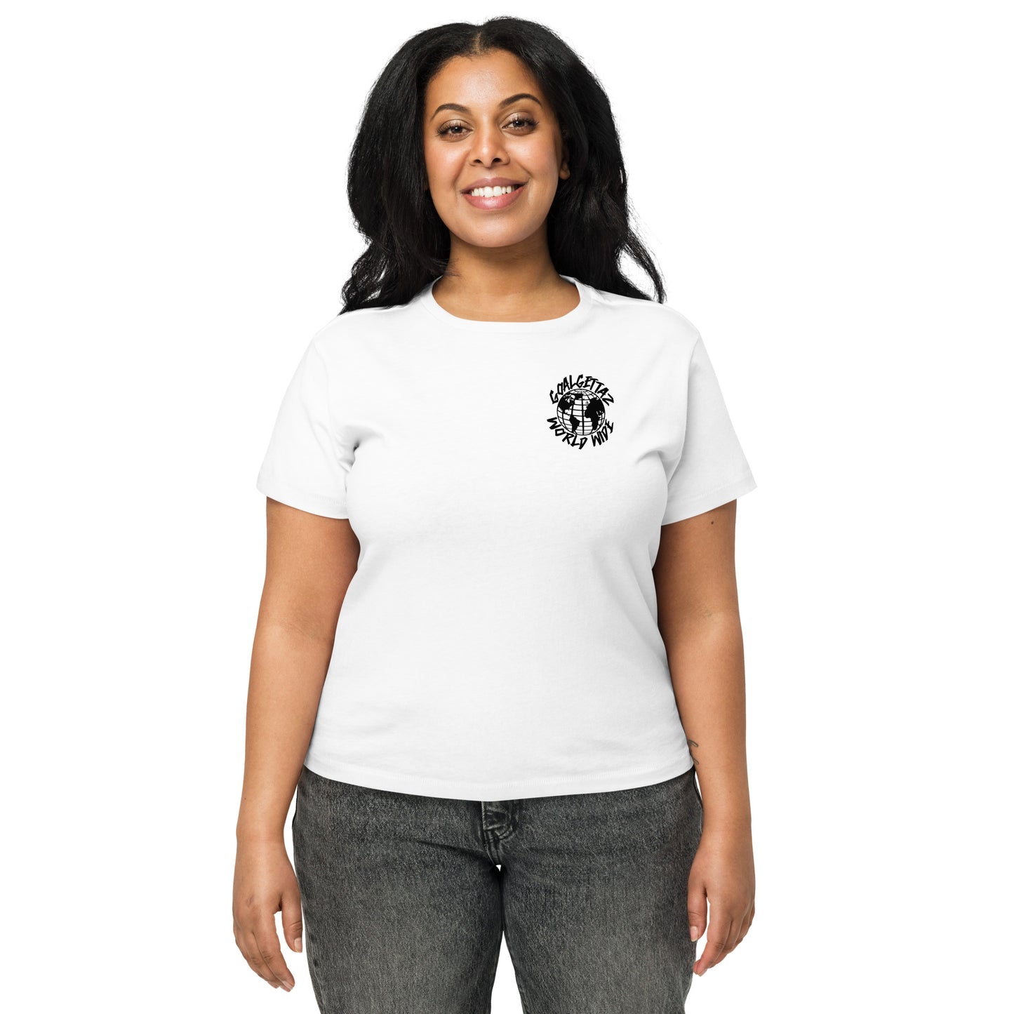 "World Wide" Women’s high-waisted t-shirt