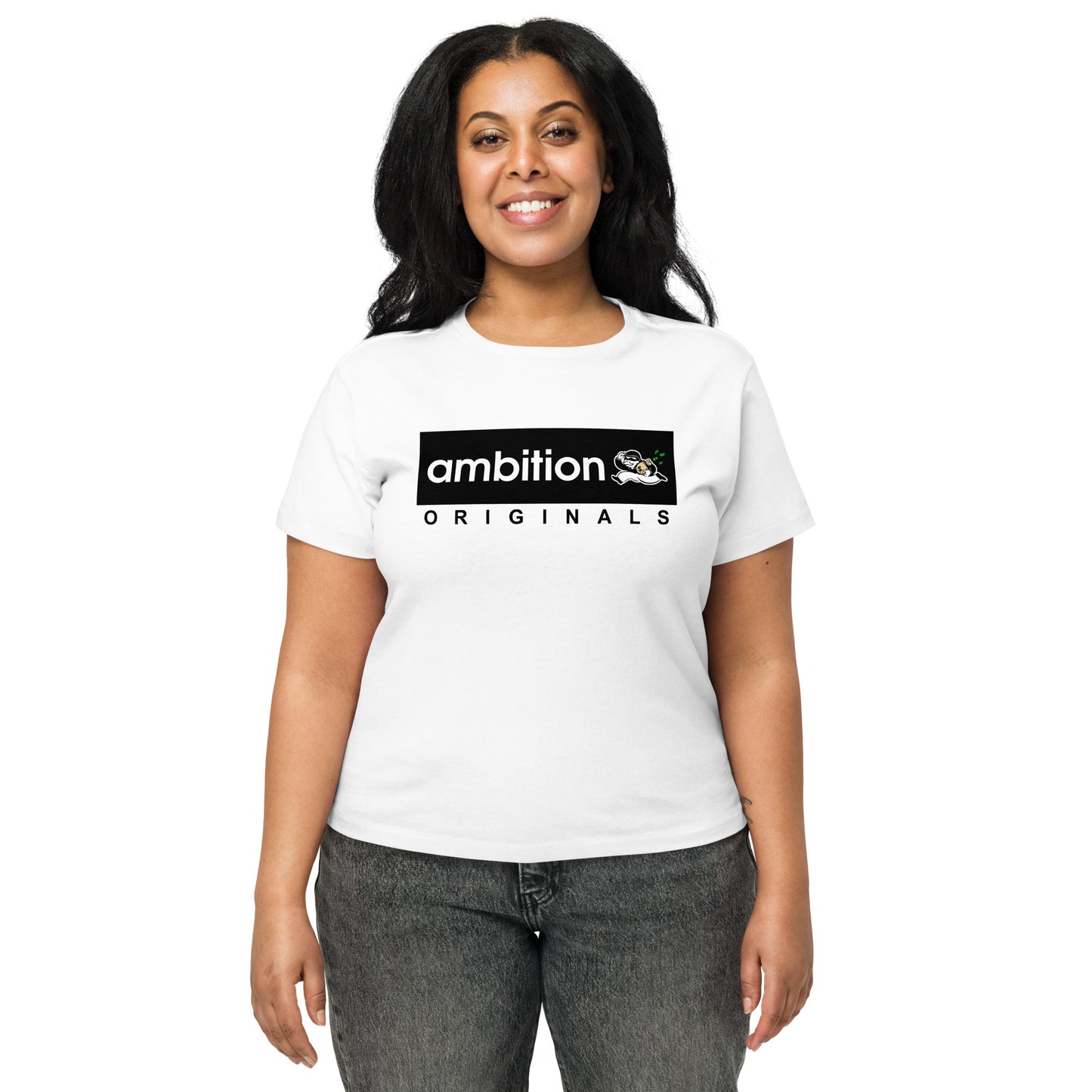 "Originals" Women’s high-waisted t-shirt (White)